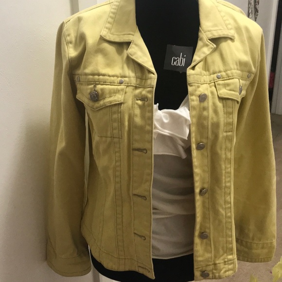 CAbi Jackets & Blazers - Cabi Yellow Jean Jacket, size Medium
